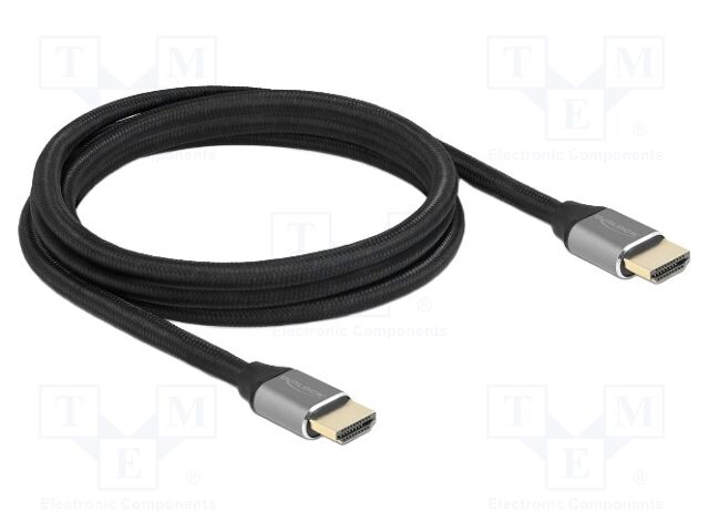 Cable; HDMI plug,both sides; textile; HDMI 2.1,Ultra High Speed