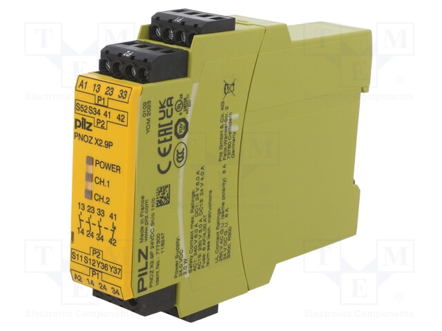 Module: safety relay; Series: PNOZ X2.9P; IN: 2; OUT: 4; -10÷55°C