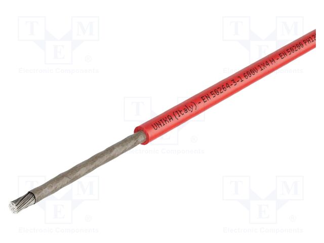 Wire: mains; UNIRAIL S 50264-3-1 600V M FR; 1x0.75mm2; 2.4mm