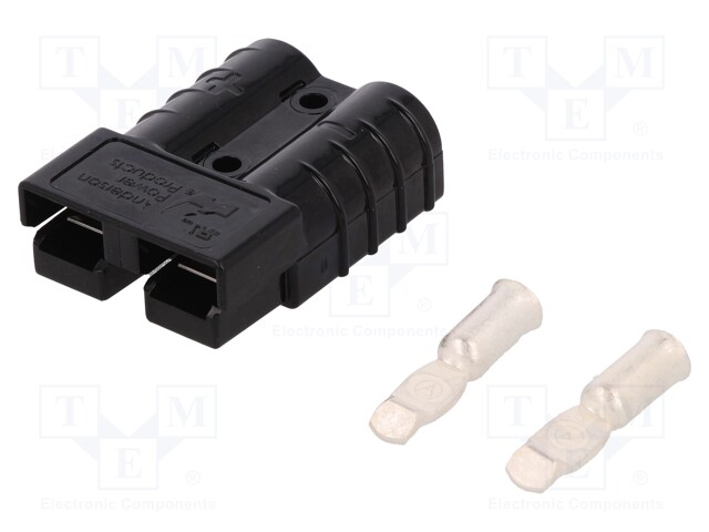 Plug; wire-wire; SB50; hermaphrodite; PIN: 2; for cable; crimped