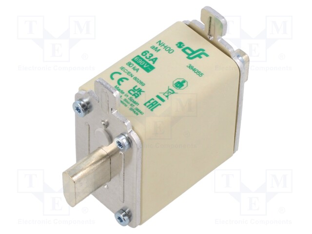 Fuse: fuse; aM; 63A; 690VAC; NH00