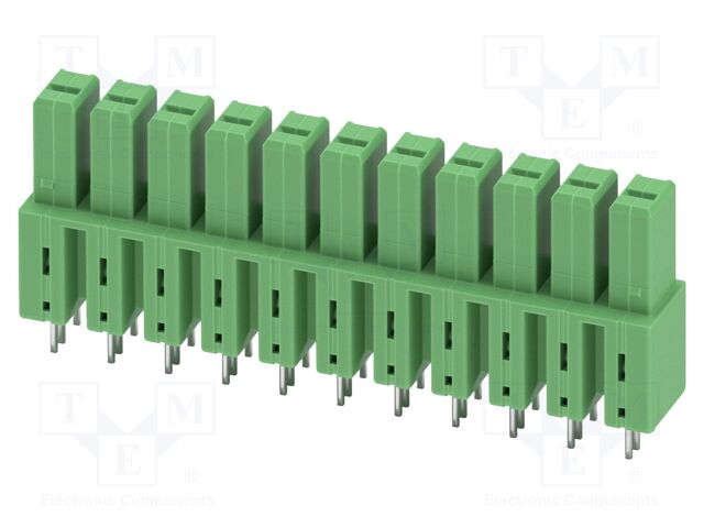 PCB headers, nominal cross section: 6 mm?, color: green, nom