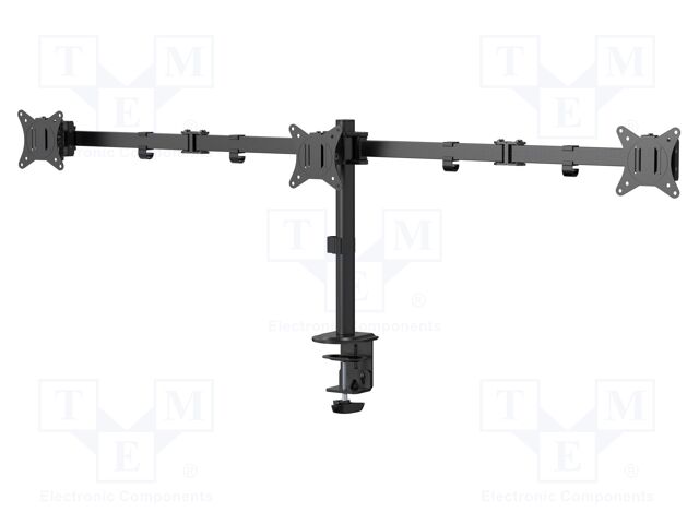 Monitor holder; 7kg; 17÷27"; Arm len: 658mm; for three monitors