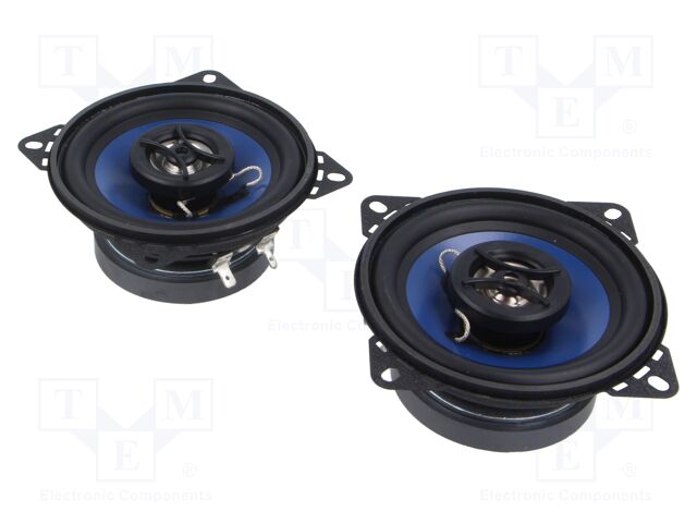 Car loudspeakers; two-way; 100mm; 80W; 90÷20000Hz; 4Ω; 91dB; 2pcs.