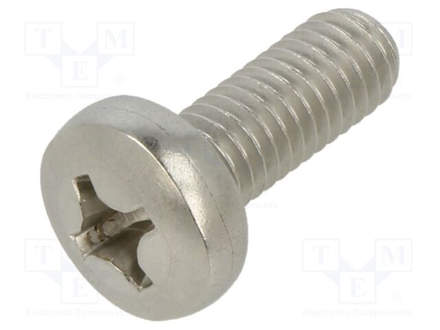 Screw; M6x16; Head: cheese head; Phillips; PH3; A2 stainless steel