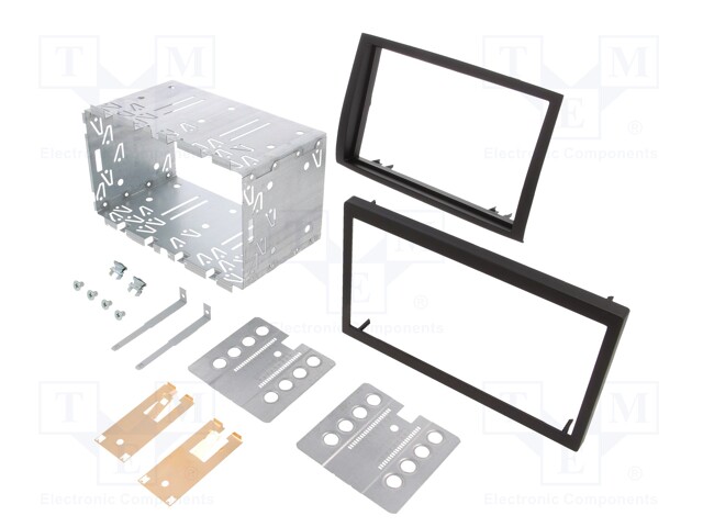 Radio mounting frame; Citroën,Fiat,Peugeot; 2 DIN; matt black