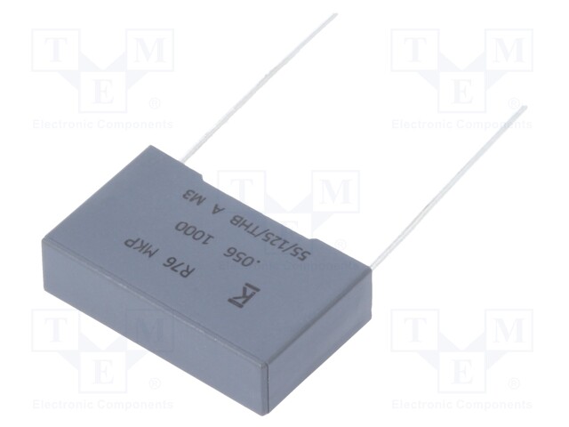 Capacitor: polypropylene; 56nF; 22.5mm; ±5%; 26.5x7x16mm; 1000VDC