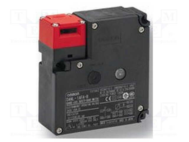 Safety Interlock Switch, D4NL Series, 3PST-NC, SPST-NO, Screw, 240 VAC, 3 A