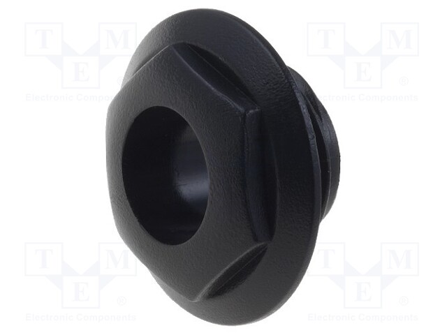 Nut with external thread; for S4 series Jack sockets; black