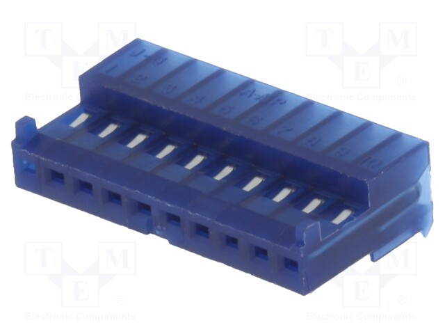 Plug; wire-board; female; PIN: 10; polarized; 2.54mm; IDC; for cable