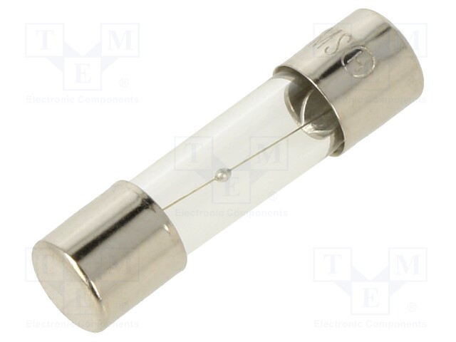 Fuse: fuse; 1A; 250VAC; glass; 20x5.2mm; brass; bulk; nickel plated