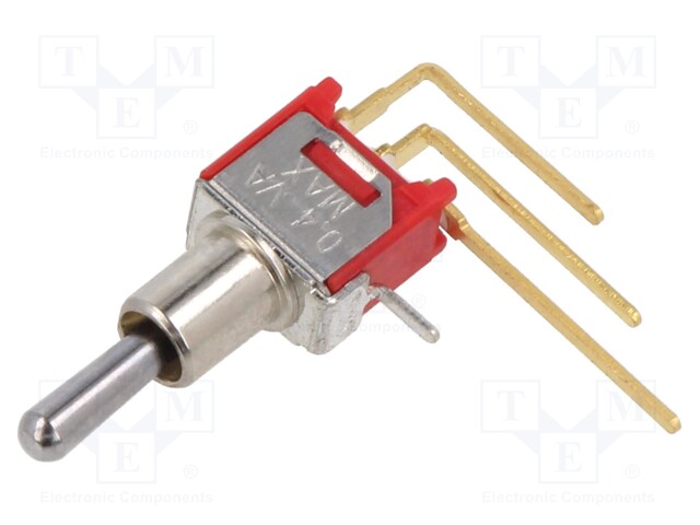 Switch: toggle; Pos: 3; SPDT; ON-OFF-ON; 0.02A/20VAC; 0.02A/20VDC