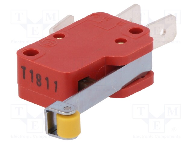 Microswitch SNAP ACTION; with lever (with roller); SPDT; Pos: 2