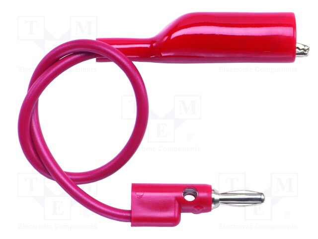 Test lead; 30VAC; 5A; Len: 0.6096m; red; Insulation: polypropylene