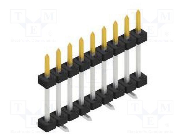 Connector: pin strips; pin header; male; PIN: 9; 2mm; SMT; 1x9; 100V