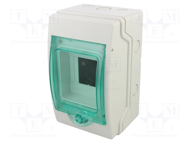 Enclosure: for modular components; IP65; light grey; No.of mod: 4