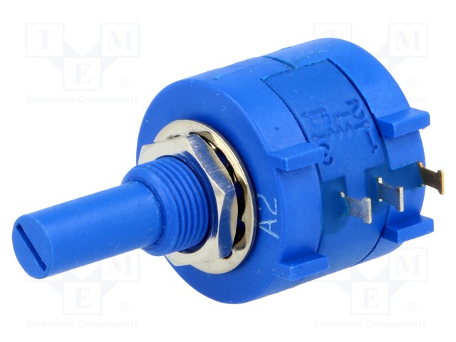 Potentiometer: shaft; multiturn; 20kΩ; 2W; ±5%; 6.35mm; linear