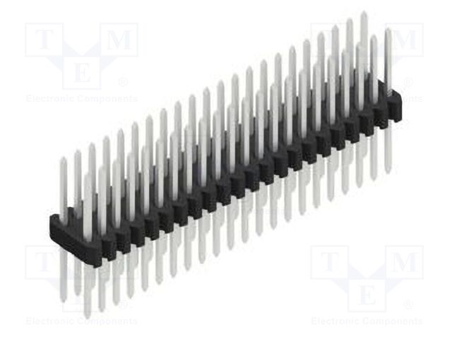 Connector: pin strips; pin header; male; PIN: 44; 1.27mm; THT; 2x22