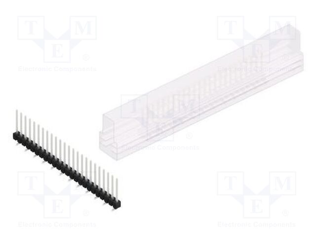 Connector: pin strips; pin header; male; PIN: 24; 2.54mm; SMT; 1x24