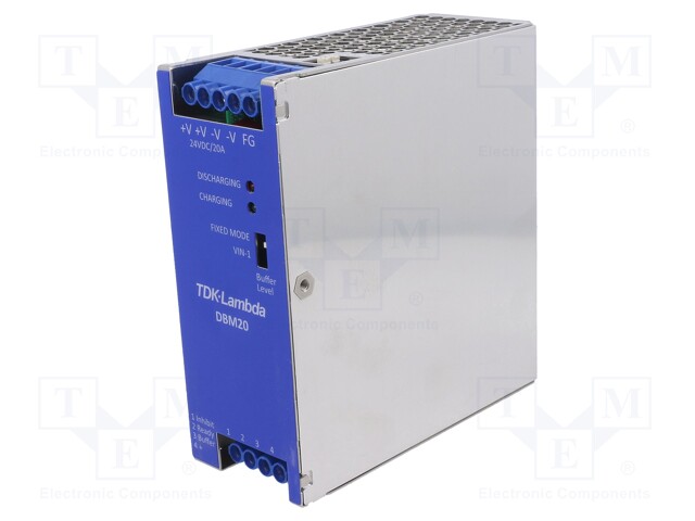 Power supply: buffer; 448W; 22.4VDC; 20A; 23÷30VDC; 740g; -25÷70°C