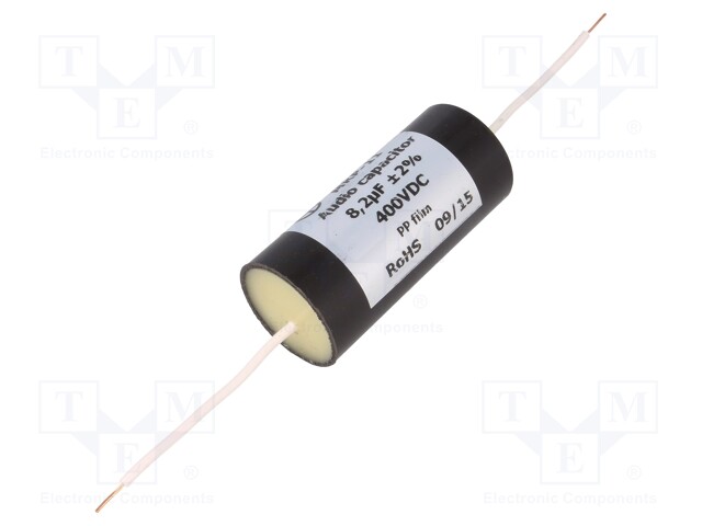 Capacitor: polypropylene; 8.2uF; 400VDC; ±2%; Ø30x65mm; -25÷85°C