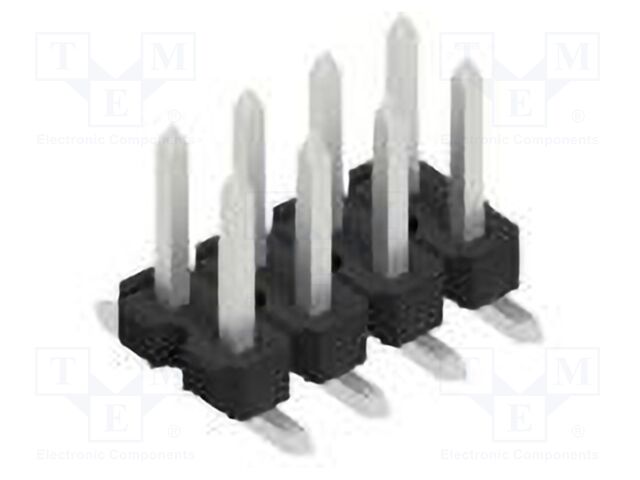 Connector: pin strips; pin header; male; PIN: 8; 2.54mm; SMT; 2x4