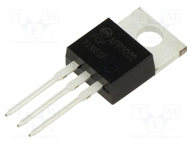Transistor: N-MOSFET; unipolar; 600V; 11A; Idm: 33A; 125W; TO220-3