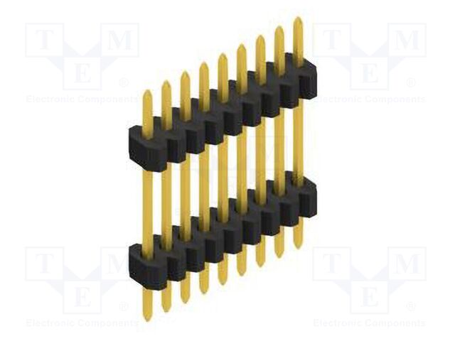Connector: pin strips; pin header; male; PIN: 9; 1.27mm; THT; 1x9