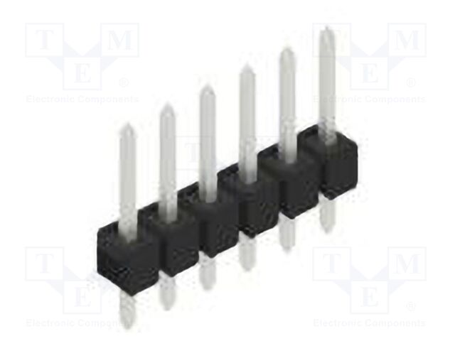 Connector: pin strips; pin header; male; PIN: 6; 2.54mm; THT; 1x6
