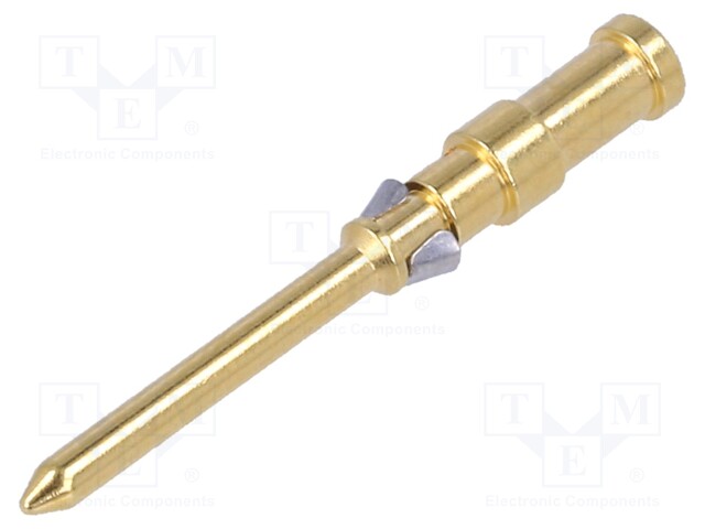 Contact; male; 0.37mm2; 22AWG; gold-plated; crimped; bulk; 10A