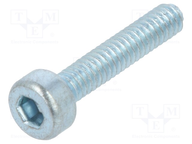 Screw; M2x10; DIN: 912; Head: cheese head; imbus; steel; zinc