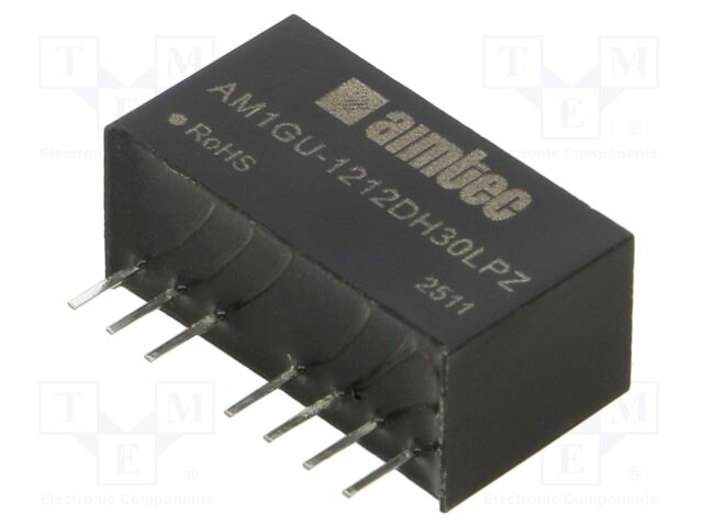 Converter: DC/DC; 1W; Uin: 4.5÷36V; Uout: 12VDC; Uout2: -12VDC; SIP8