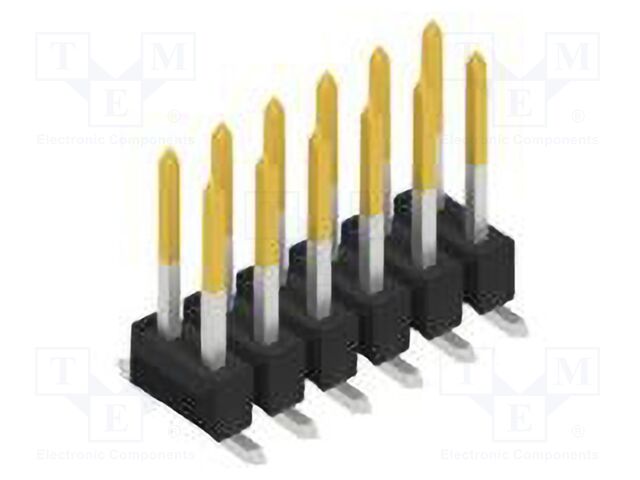 Connector: pin strips; pin header; male; PIN: 12; 2.54mm; SMT; 2x6