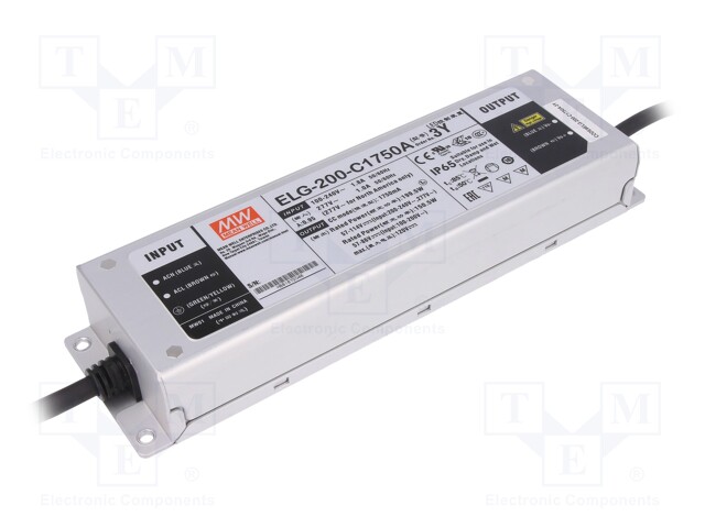 Power supply: switched-mode; LED; 199.5W; 57÷114VDC; 875÷1750mA