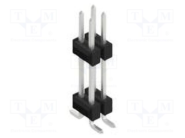 Connector: pin strips; pin header; male; PIN: 4; 2.54mm; SMT; 2x2