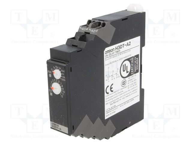 Timer; 0,1s÷1200h; DPDT; 250VAC/5A; 24÷240VAC; 24÷240VDC; DIN; IP20