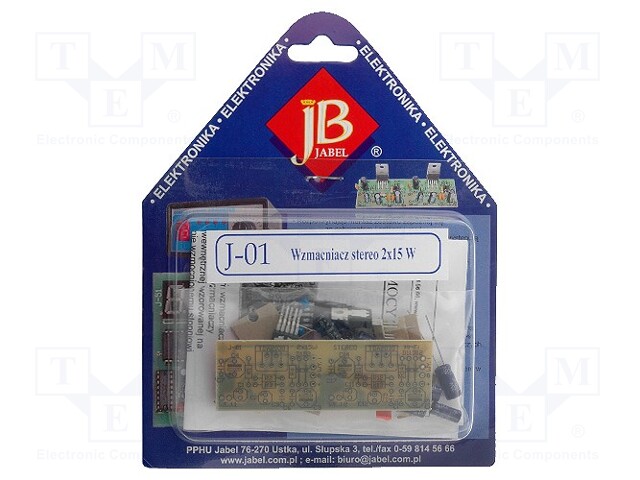 Circuit; stereo amplifier; 15W; IC: TDA2030; Channels: 2