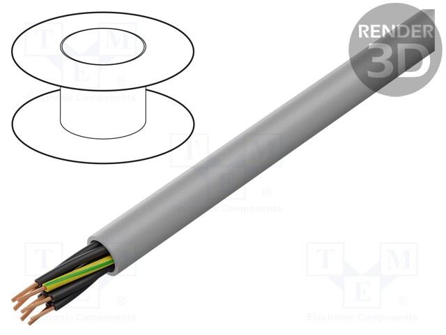 Wire; MEGAFLEX®500; 8G1mm2; unshielded; 300/500V; LSZH; Cu; grey