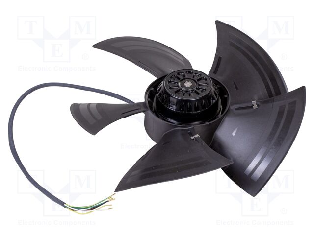 Fan: AC; axial; 230/400VAC; Ø352x109.8mm; 2105m3/h; 56dBA; ball