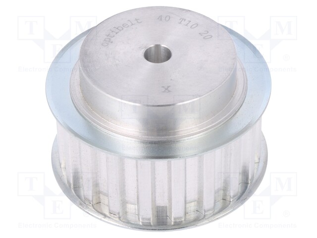 Belt pulley; T10; W: 25mm; whell width: 40mm; Ø: 61.8mm; aluminium