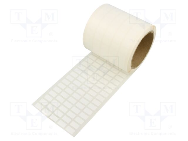 Label; 16mm; 9mm; white; self-adhesive,glued; -40÷150°C