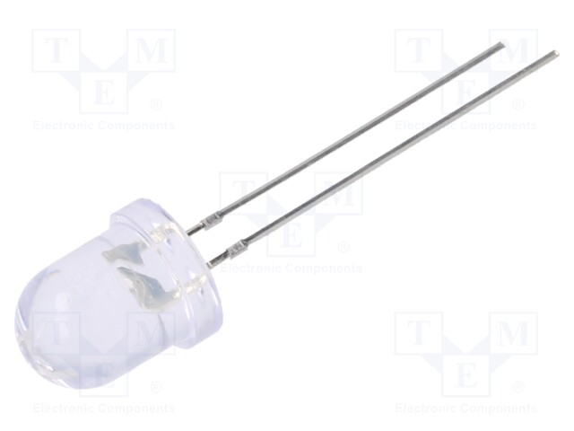 LED; 8mm; orange; 1120÷1560mcd; 30°; Front: convex; 1.8÷2.2V; 66mW