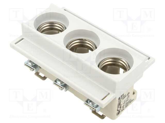 Fuse base; DII; 25A; 500VAC; Poles: 3
