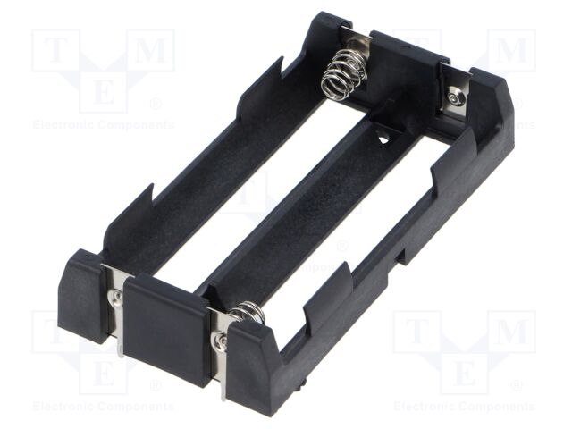Holder; PCB,THM; Leads: for PCB; Size: 18650; Batt.no: 2