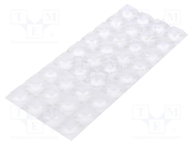 Self-adhesive foot; H: 7.6mm; transparent; polyurethane
