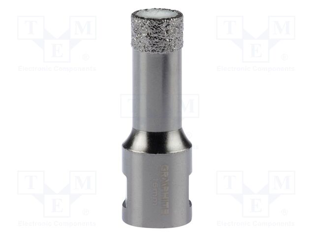 Diamond hole saw; 16mm; glaze,ceramic tile; Thread: M14