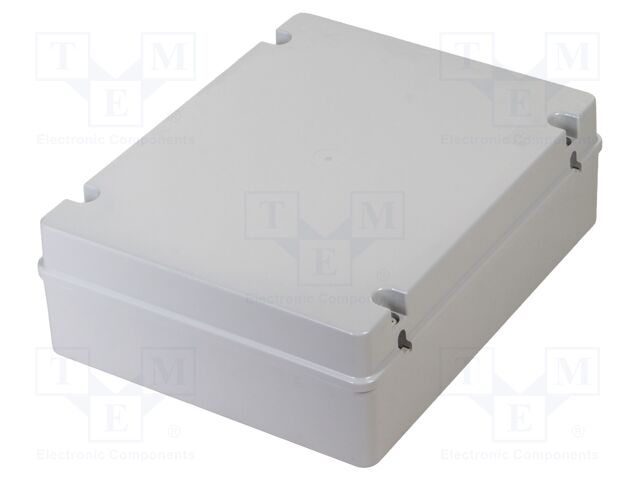 Enclosure: junction box; wall mount; plastic; grey