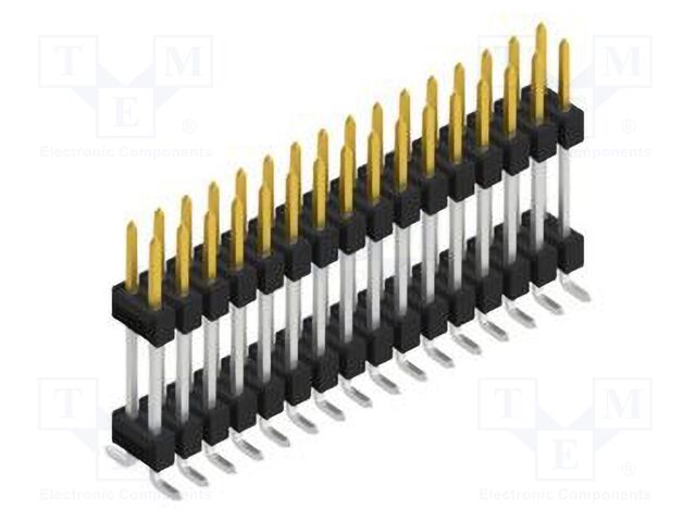 Connector: pin strips; pin header; male; PIN: 32; 2.54mm; SMT; 2x16