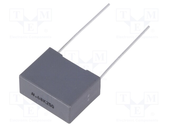 Capacitor: polyester; 680nF; 160VAC; 250VDC; Pitch: 15mm; ±10%