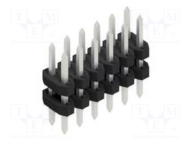 Connector: pin strips; pin header; male; PIN: 12; 2mm; THT; 2x6; 100V